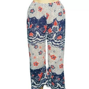 Warm NY Blossom Boho Print Pants